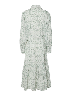 Yasvips Ls Long Shirt Dress - Iceberg Green Vips Print