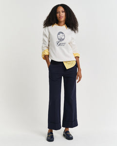 Turn-Up Crease Pants - Evening Blue