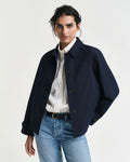 Short Cotton Car Coat - Evening Blue