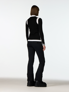 Noemi Long Sleeve Knit Sweater - Black