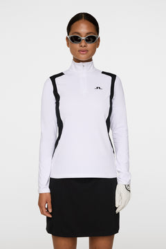 Mae Quarter Zip Mid Layer - White