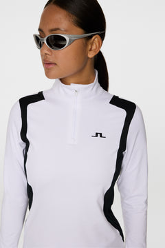 Mae Quarter Zip Mid Layer - White