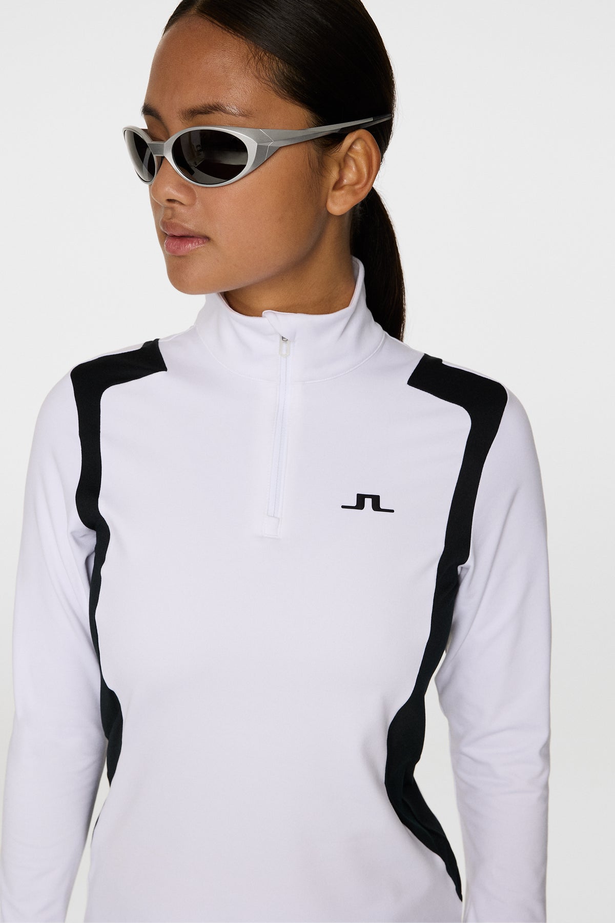 Mae Quarter Zip Mid Layer - White