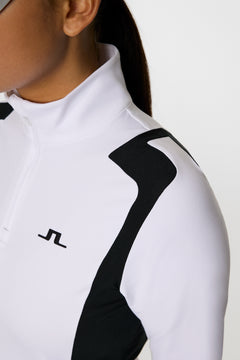 Mae Quarter Zip Mid Layer - White