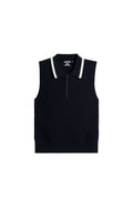 Ramona Knitted Polo Shirt - Jl Navy