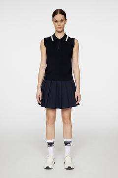 Ramona Knitted Polo Shirt - Jl Navy