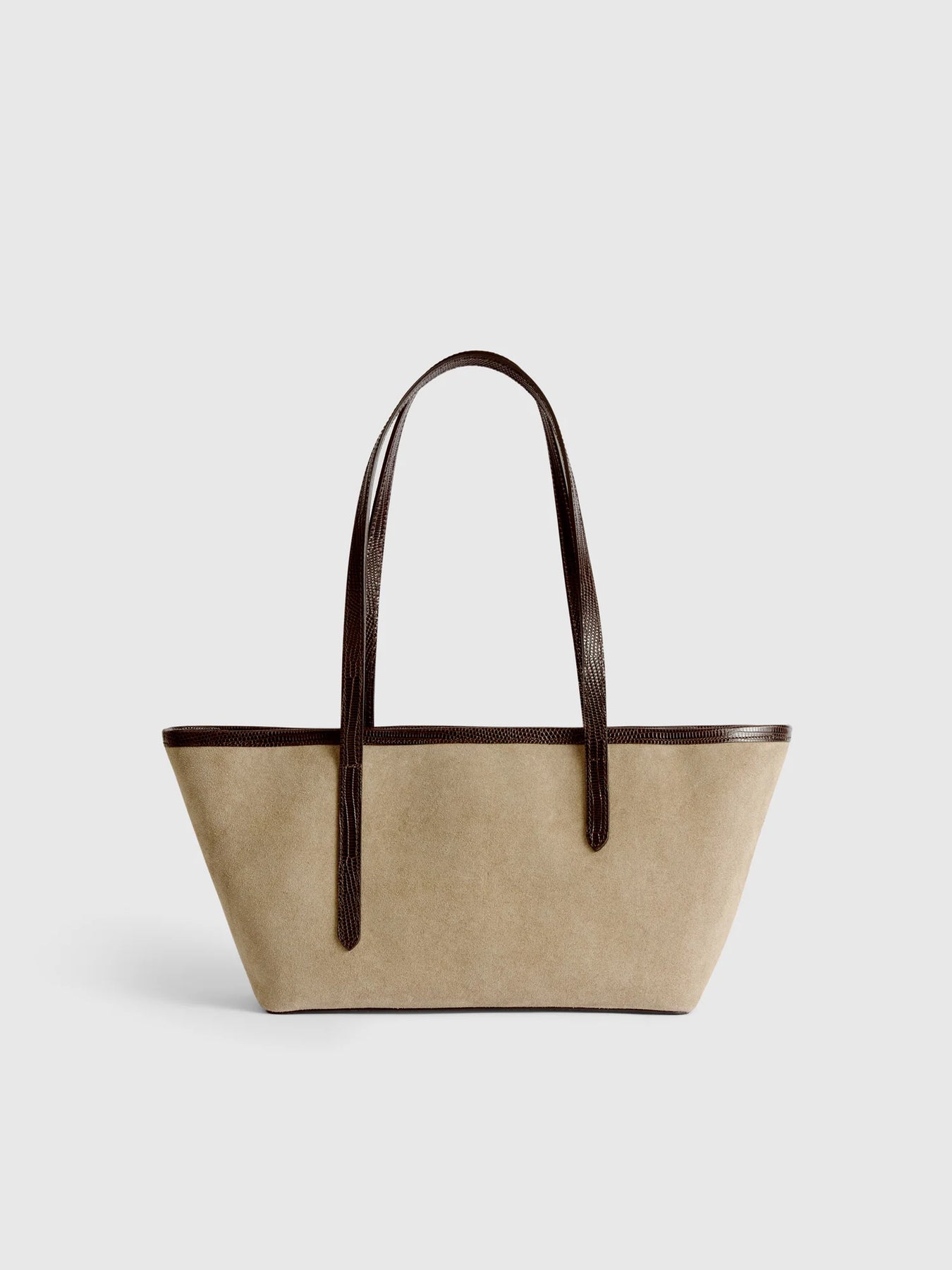 Gaiba Suede/Printed Lizard - Avena/Walnut