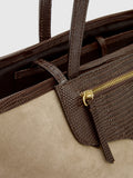 Gaiba Suede/Printed Lizard - Avena/Walnut