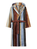 Giacomo Bathrobe Hooded - Black Multicolor
