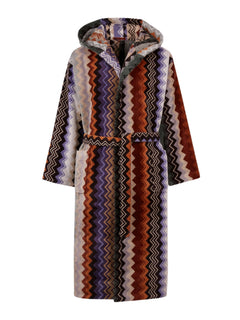 Giacomo Bathrobe Hooded - Green Multicolor