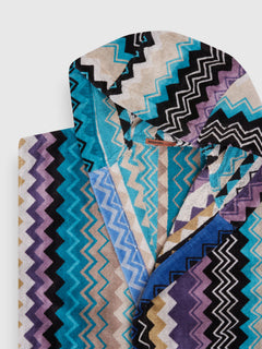 Giacomo Bathrobe Hooded - Turquoise Multicolor