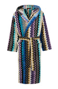 Giacomo Bathrobe Hooded - Turquoise Multicolor