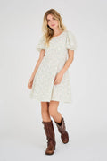 Gino Dress - Pale Mint/Off White