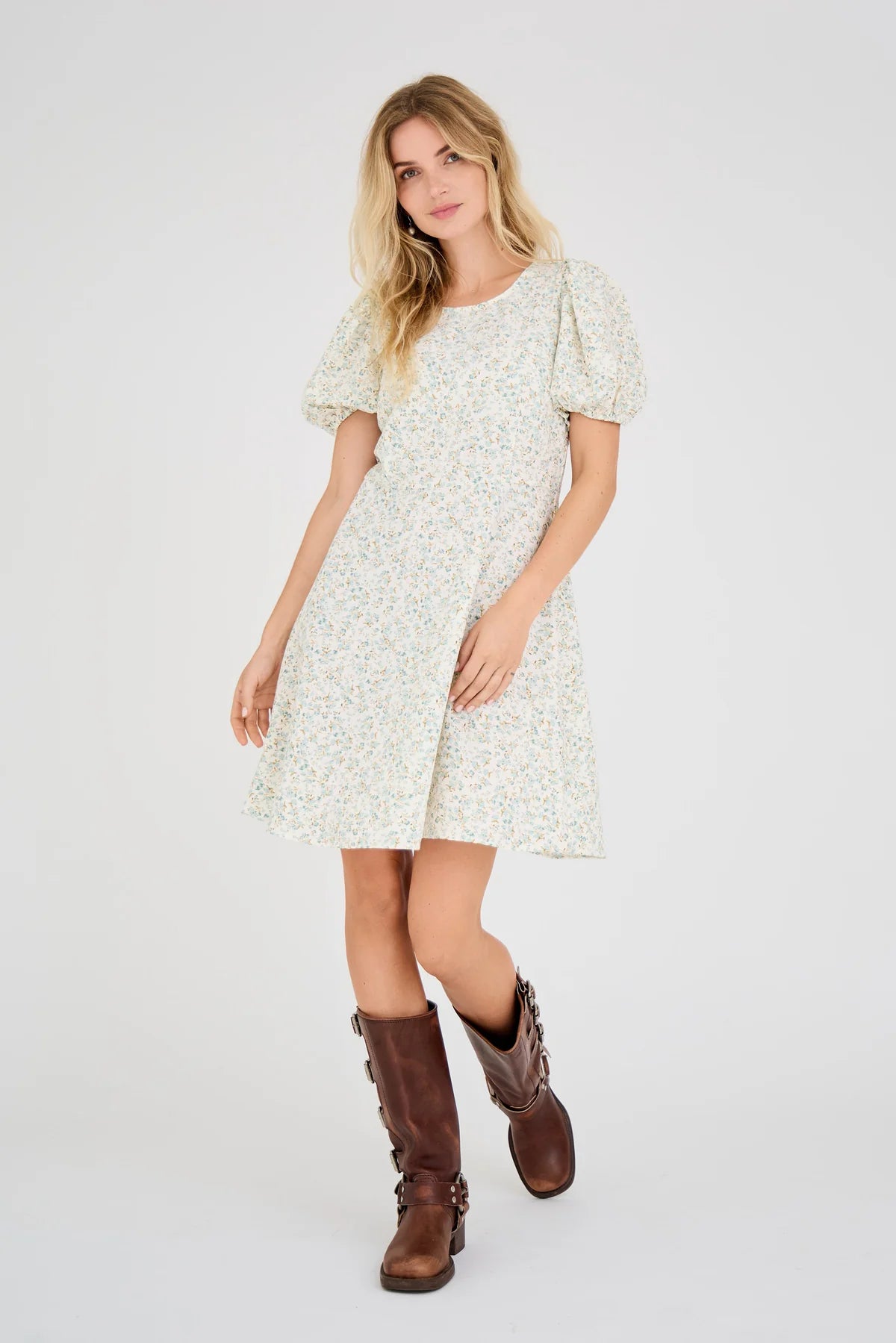 Gino Dress - Pale Mint/Off White