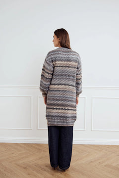 Gio Knit Cardigan - Light Grey Mix