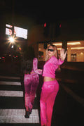 Caisa Ultra Low Rise Pants - Nostalgia Pink