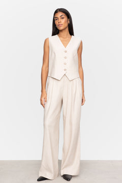Vivienne Vest - Light Sand Melange