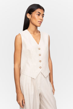 Vivienne Vest - Light Sand Melange