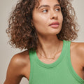Organic Double Circle Necklace - Gold