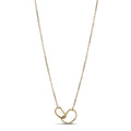 Organic Double Circle Necklace - Gold