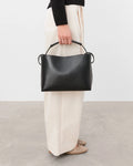 Hedda Midi Handbag - Leather Black
