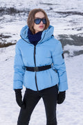 Emily Down Belt Jacket - Lt Blue
