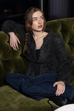 Fredrikke Chunky Cardigan - Charcoal