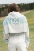 Mohair Stripe Sweater - Blue/Cream