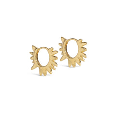 Sunshine Leaves Hoops - 925S/Gp