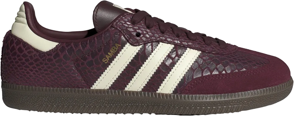 Samba OG W - Maroon/Cream White/Gold Metallic