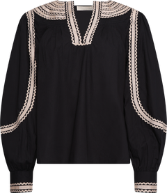Laurenza Long Sleeve Top - Noir