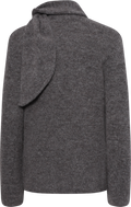Lulu Ls Bow Knit - Medium Grey Melange