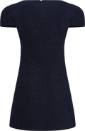 Textured Boucle Mini Dress - Navy