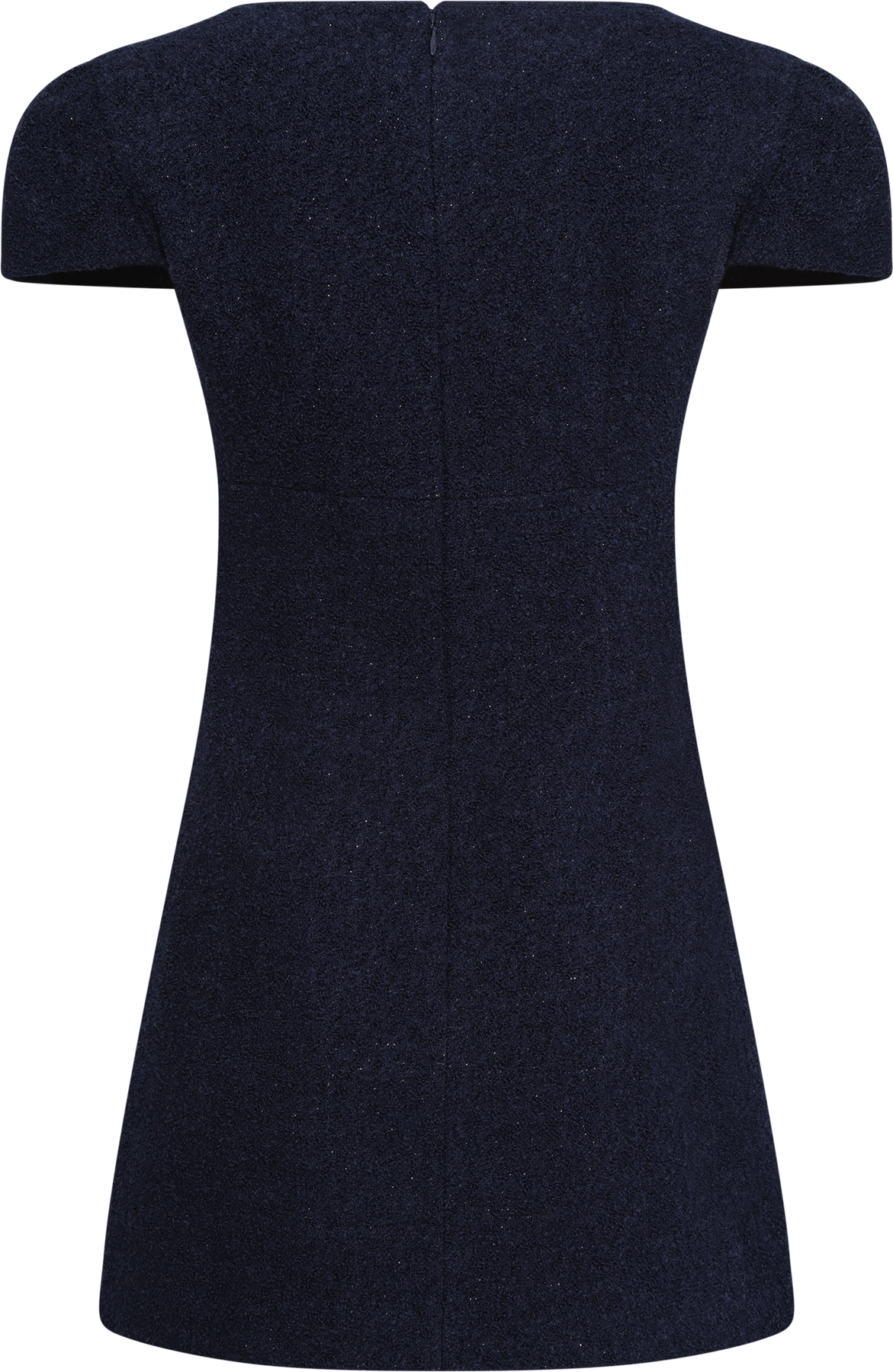 Textured Boucle Mini Dress - Navy