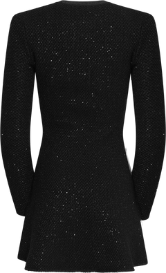 Sequin Knit Mini Dress - Black