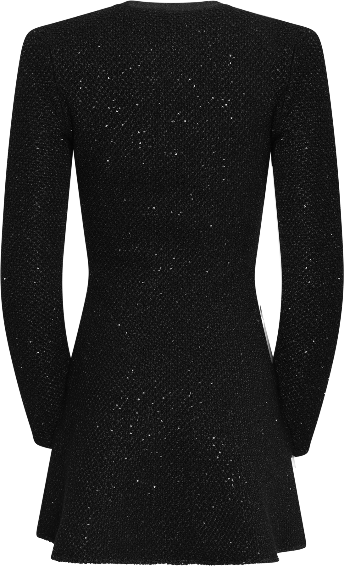 Sequin Knit Mini Dress - Black