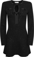 Self-Portrait - Kjoler - Sequin Knit Mini Dress - Black