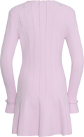 Pearl Trim Knit Mini Dress - Pink