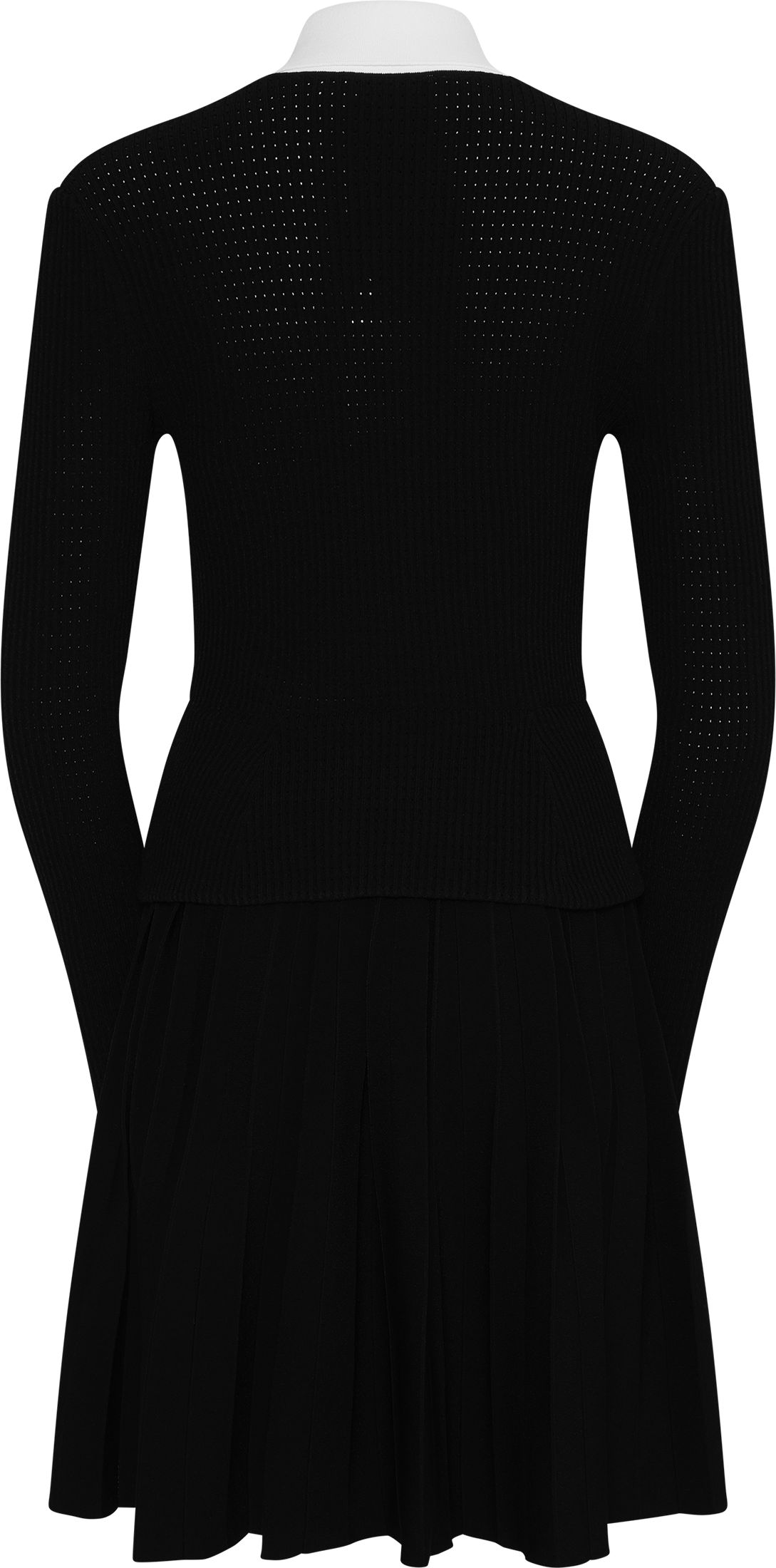 Tailored Knit Mini Dress - Black
