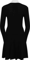 Tailored Knit Mini Dress - Black