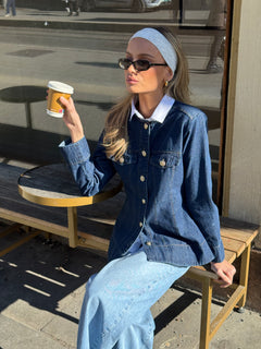 Pernilla Denim Jacket - Dark Blue