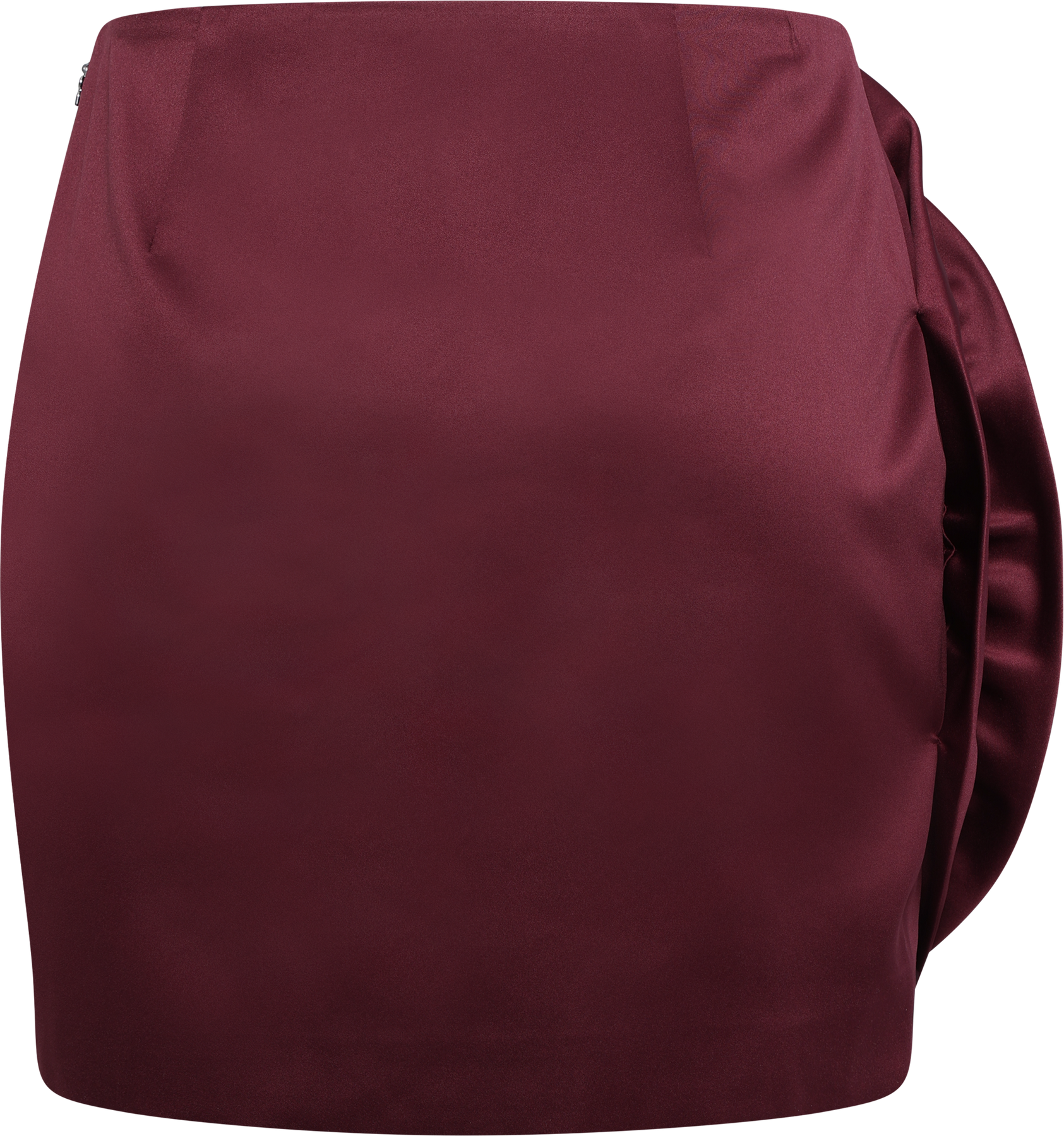 Satin Big Flower Skirt - Zinfandel