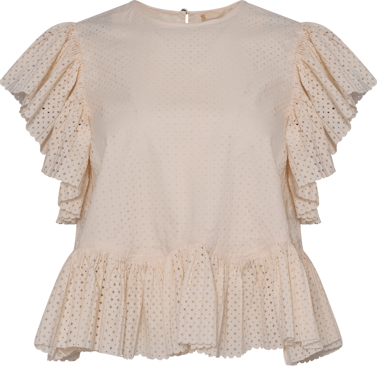 Veasna Flutter Sleeve Top - Cowrie