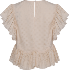 Veasna Flutter Sleeve Top - Cowrie