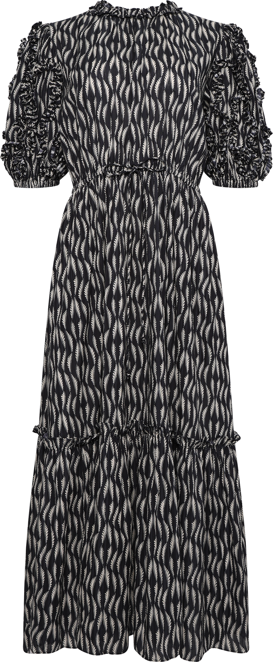 Channary Puff Sleeve Dress - Graphite