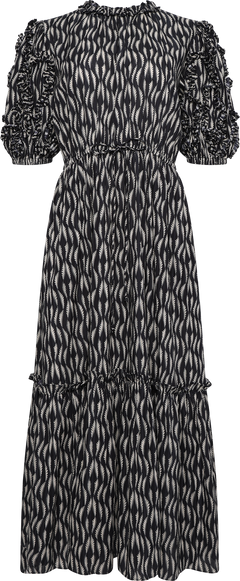Channary Puff Sleeve Dress - Graphite