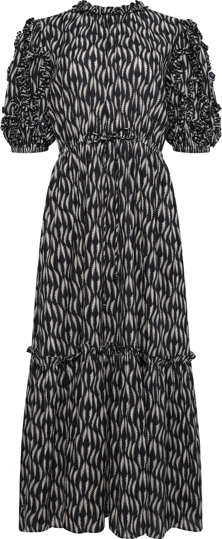 Channary Puff Sleeve Dress - Graphite