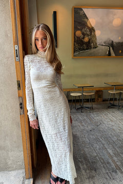 Olivia Lace Maxi Dress - Creme