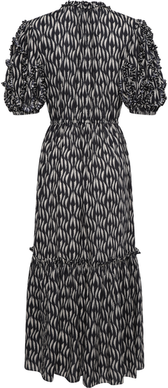 Channary Puff Sleeve Dress - Graphite