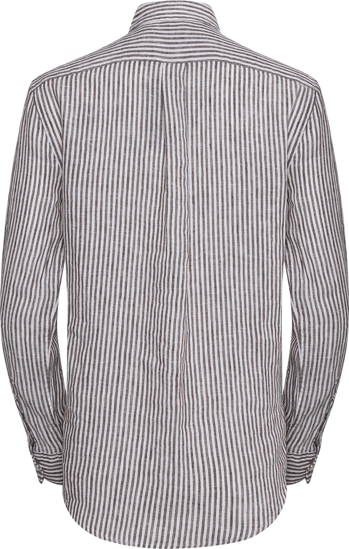 Woven-Sport Shirt - Dark Brown/White